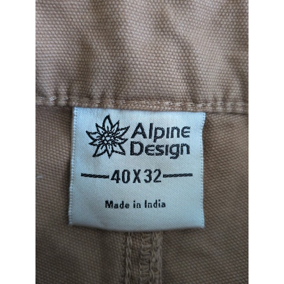 Alpine Design Men's Utility Workwear Pant Brown Khaki Size 40X32 NWT - Picture 4 of 7